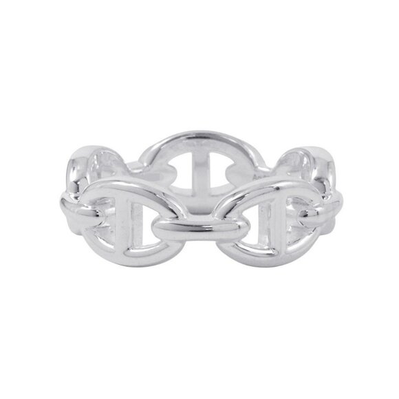 HERMES Chaine d'Ancre Anchene Ring Size PM/54/#14 SV925 - Picture 1 of 9